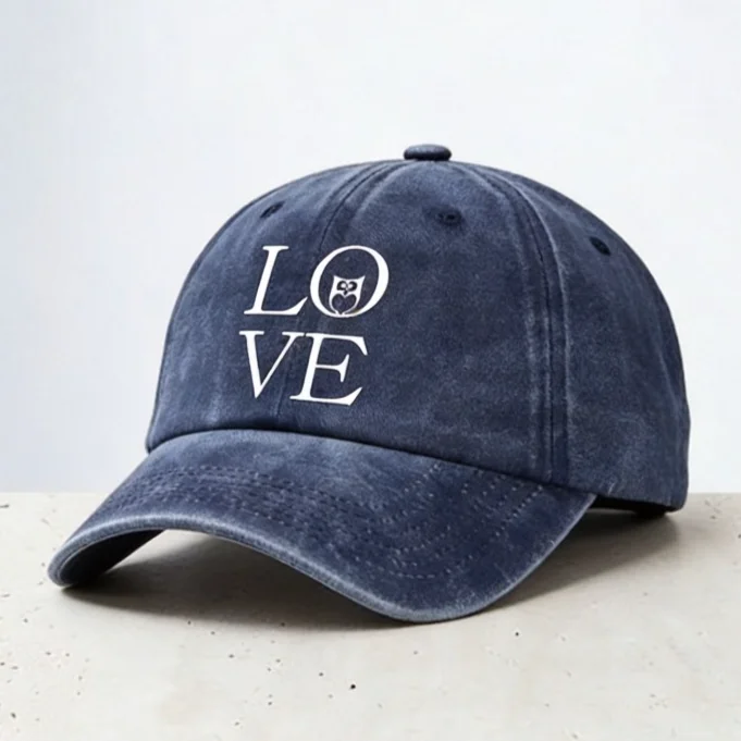 

Lovely Owl baseball cap Summer Washed Denim Hat fashion Unisex Adjustable snapback hats