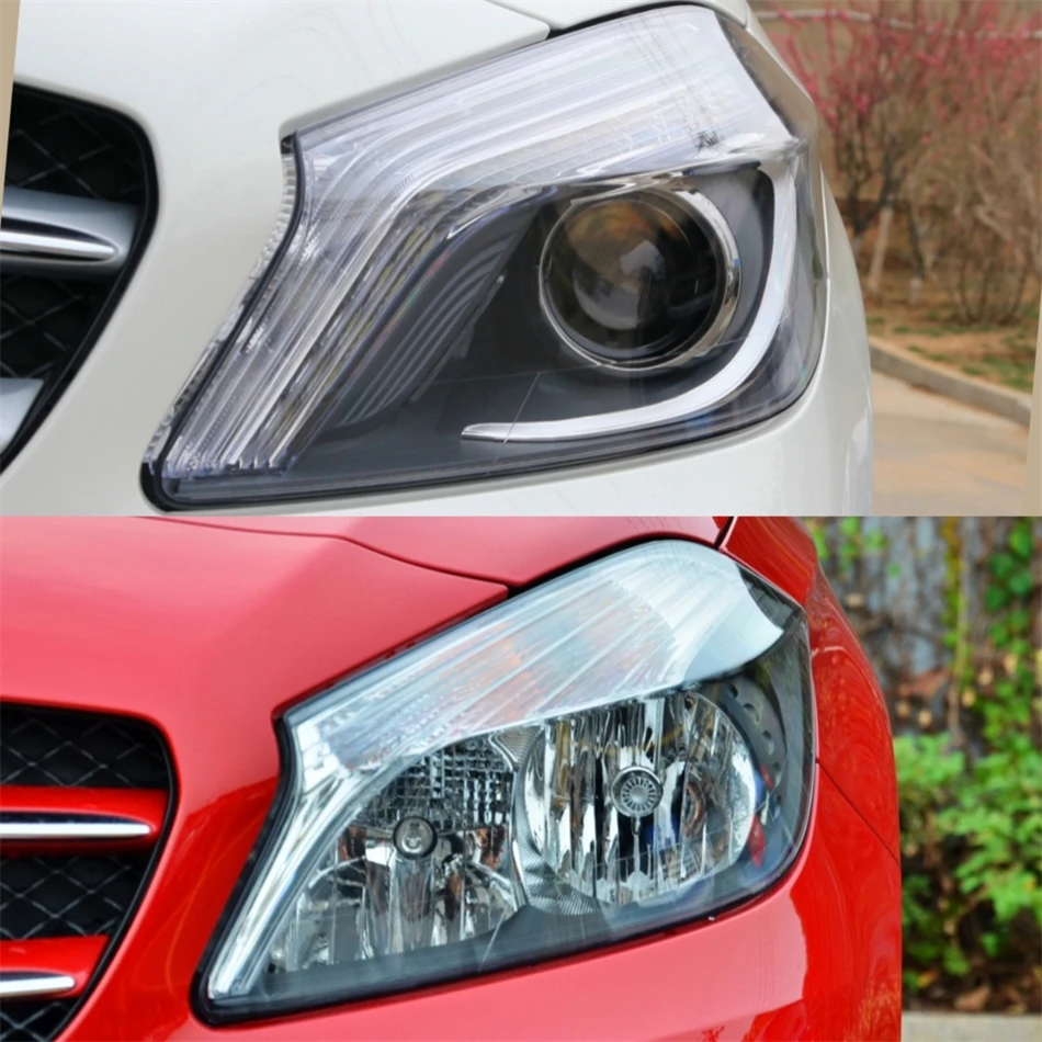 For Mercedes Benz W176 2012 2013 2014 2015 2016 Auto Accessory Car Base Head Lamp Shell Headlamp House Headlight Cap view 2