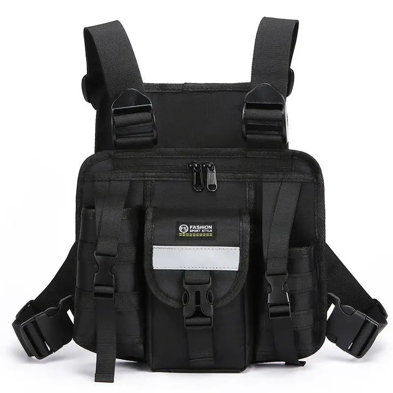 Tactical Vest Backpack Outdoor Riding Chest Bag - close-up view