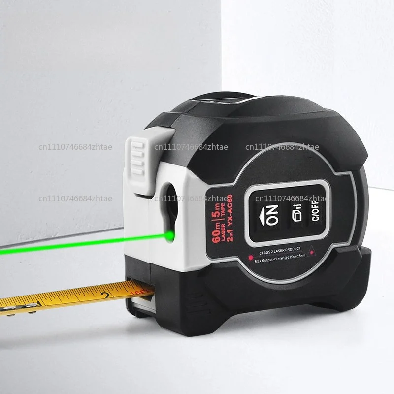 60 M Laser Range Finder Green Light Tape Measure High Precision Charging Intelligent Room Measurement Instrument