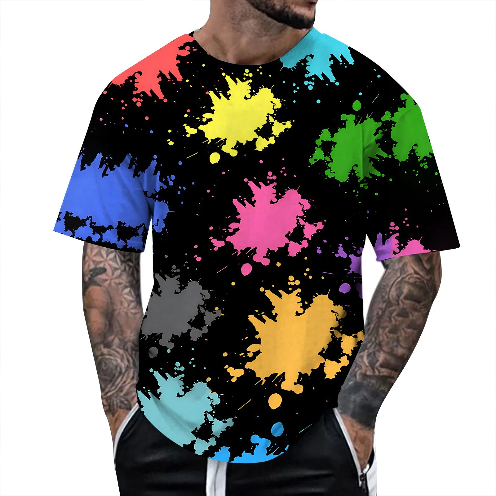 

Hip Hop Men's Short Sleeve Crew Neck T-shirt Summer Outdoor Special Casual Comfort Tops Harajuku Oversized Woman S-7XL