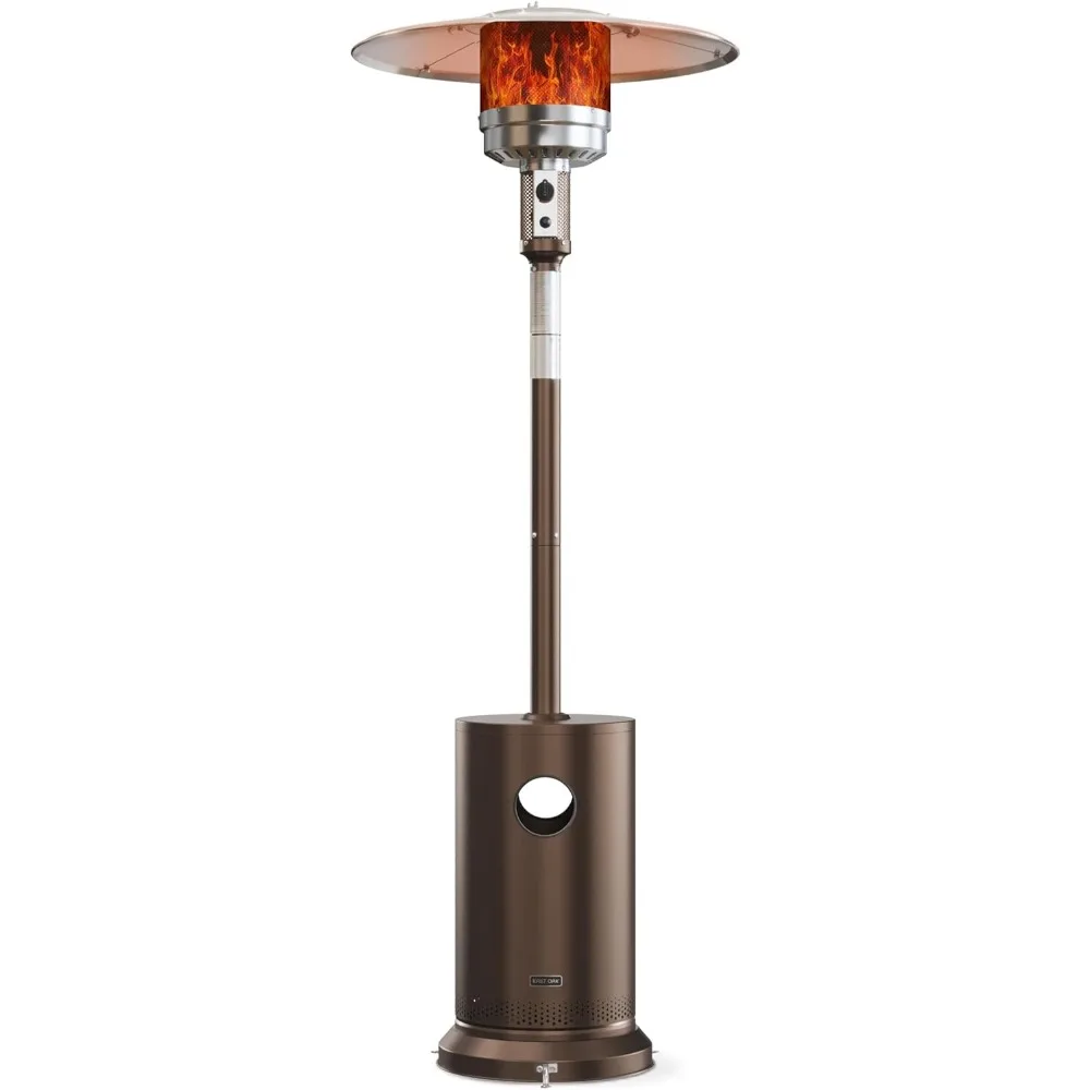 Outdoor terrace double-layer stainless steel burner and wheels, household and commercial outdoor terrace heaters,