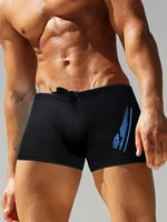 Swimming Trunks with Fashion Prints Men Quick Dry Beach Boxer Shorts with Drawstring Boy Swimwear Underpants 3