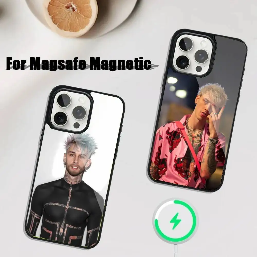 

M-MGK Machine Gun Kelly Phone Case For iPhone 17,16,15,14,13,12,11,Pro,Max,Plus,Mini,SE4,E Magnetic Magsafe Wireless Charging