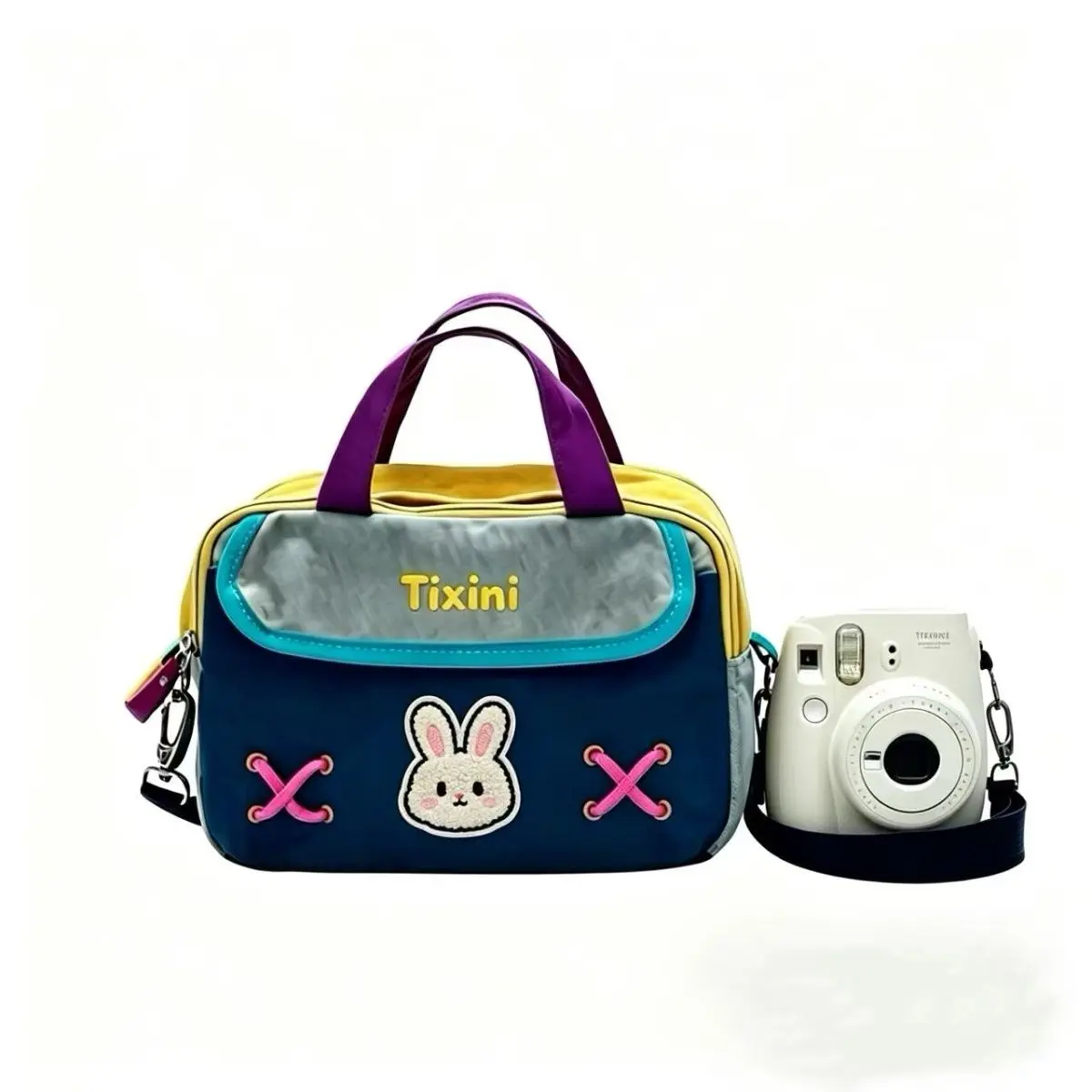 Cute Rabbit Camera Bag Handbag Crossbody Bag For Fujifilm Instax Mini 12 11 9 8 7 Instant Camera Protective Storage Shoulder Bag