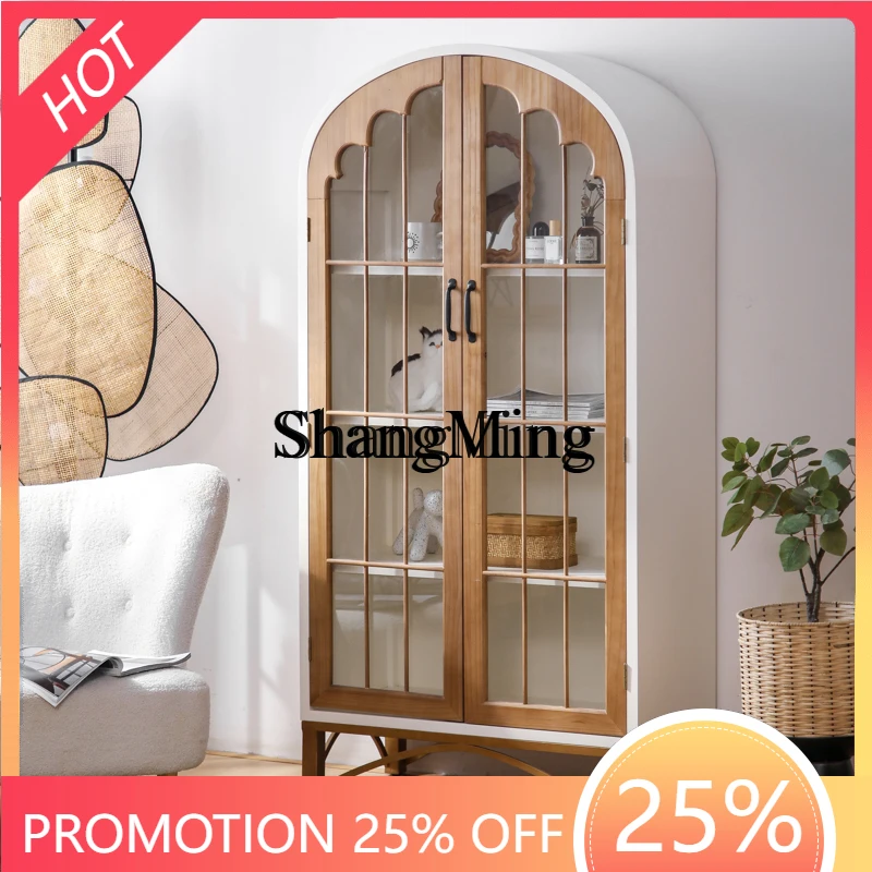 

CL glass door dining side locker living room decorative cabinet display entrance cabinet figure ornament