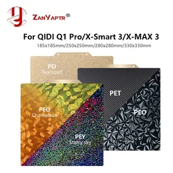 For QIDI Q1 Pro/X-Smart 3/X-MAX 3 PEI Build Plate 185/250/280/330mm Double Sided PEY PEO Chameleon Sheet Magnetic Bed