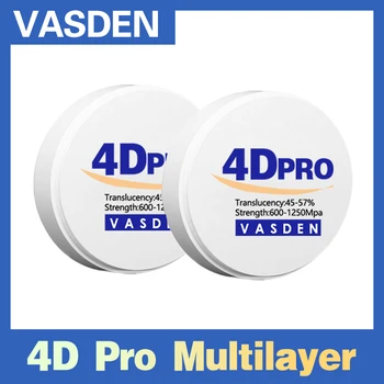 Blocos de zircônia multicamadas 4d pro, laboratório dentário 98-a2 a3 bl1 cadcam, material fixo de restauração de zircônia, força de dobra