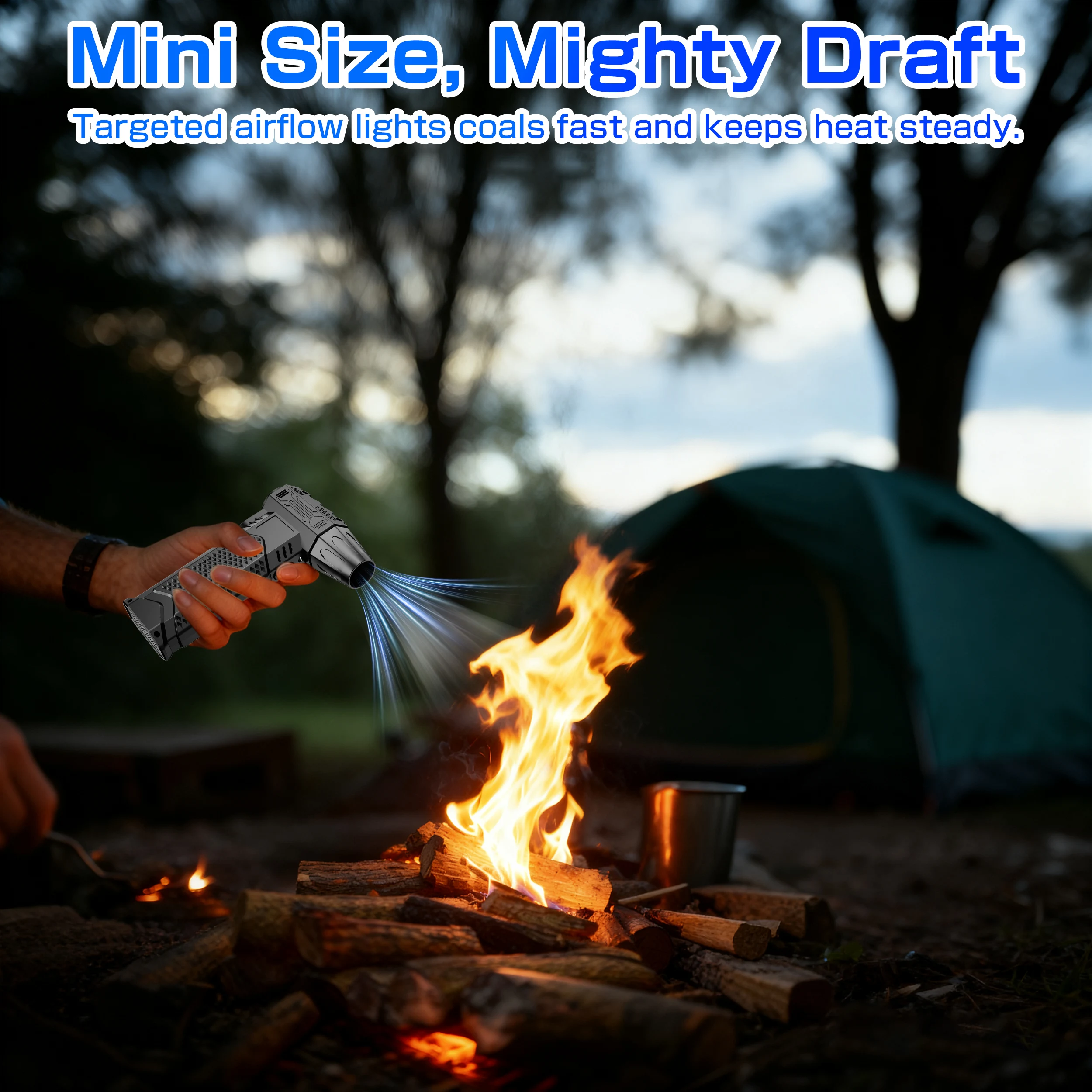 لسيارة RV شاحنة مقطورة مروحة تربو مروحة نفاثة عنيفة تهب ضربة الثلج وشفط 2 في 1 الكهربائية منفضة الهواء تنظيف منفاخ أداة