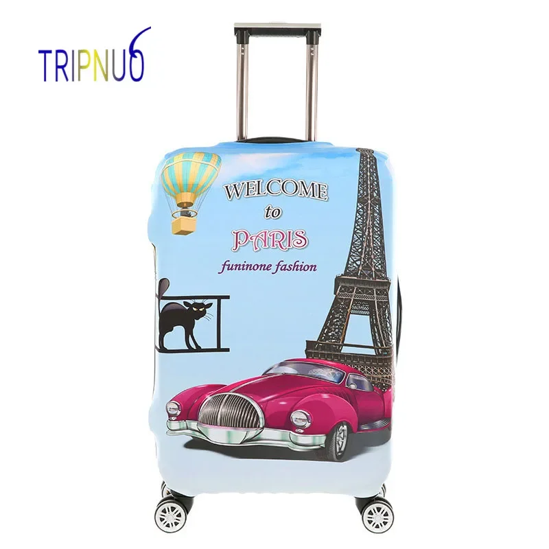 

TRIPNUO Elastic Paris Luggage Cover For 19-32inch Trolley Thickest Suitcase Protect Dust Case Cartoon Travel Accessories