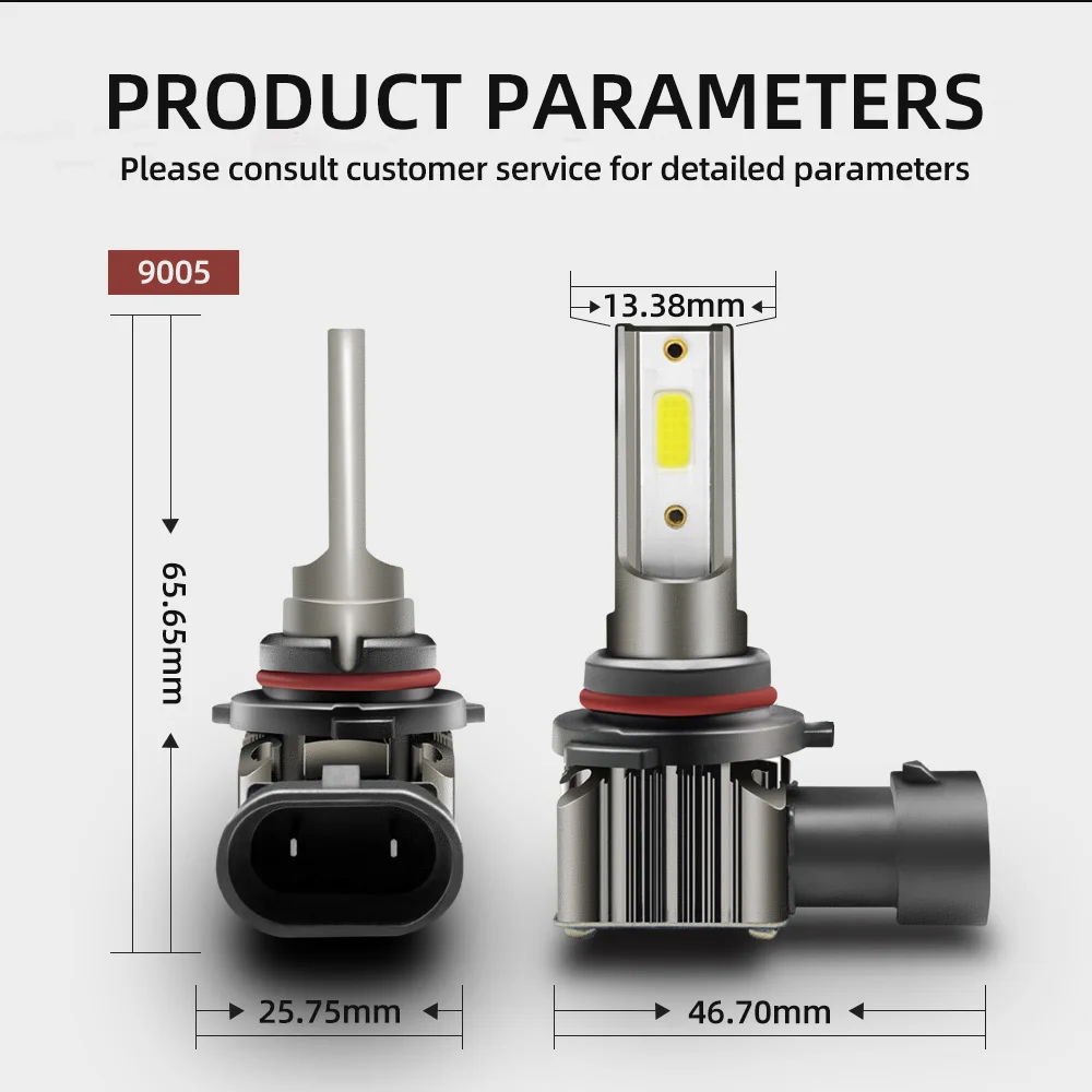 Roadsun 2pcs 220W 22000LM H7 Led Bulb H8 H11 Headlights Light 9006 HB4 9005 HB3 Led 9012 Plug&Play Auto 6000K Super Mini Lamps