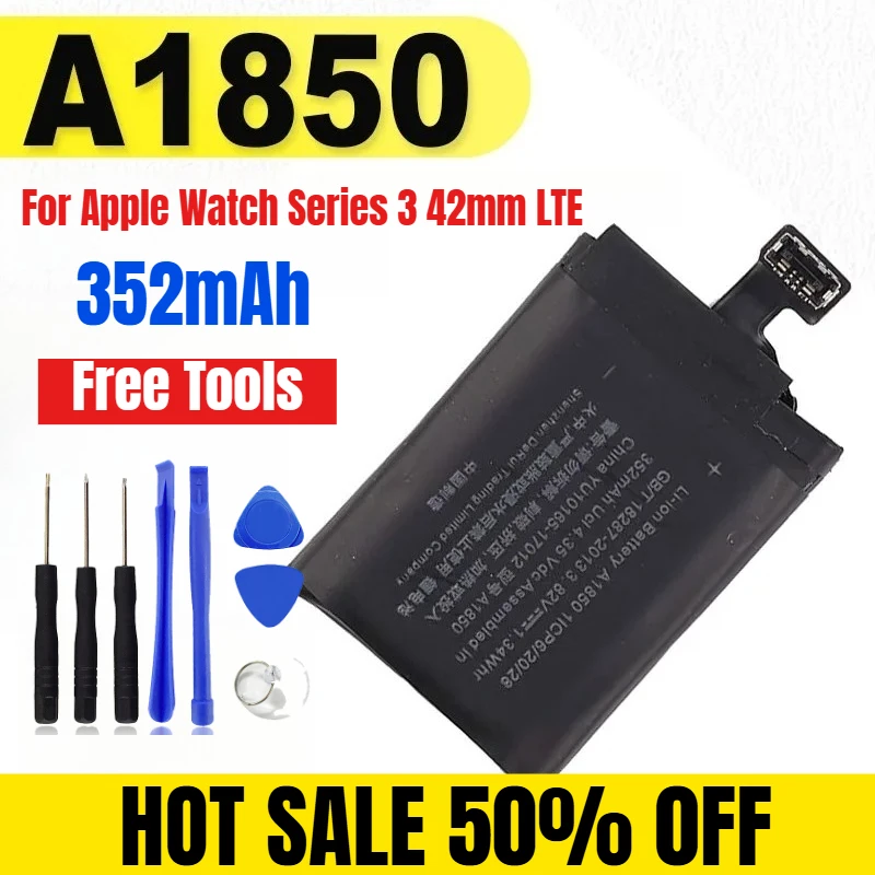 

A1850 352mAh for Apple Watch Series 3 42mm LTE A1850 A1859 Battery