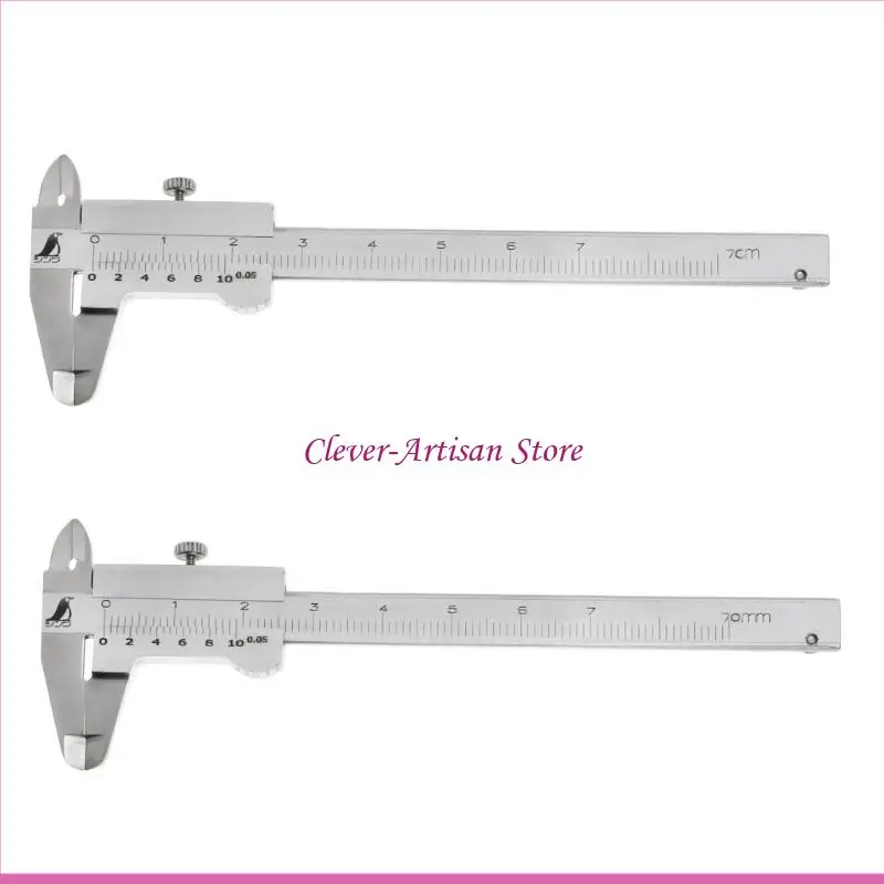 

E06B Mini Vernier Caliper 0-70mm Guage Pocket Stainless Hardened Metric Machinist