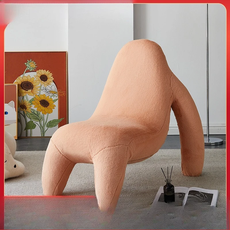 Minimalistischer kreativer Orang-Utan-Stuhl, Wohnzimmer-Einzelsessel, Designer-Freizeitstuhl, schlichter Lammwoll-Tier-Lazy-Sofa