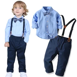 Boys Outfit Set Toddler Wedding Suit Infant Birthday Party Gift Formal Clothes Kids Easter Church Winter Gentelman Cute Set