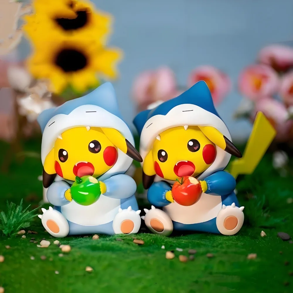 8,5 cm/3,3 pulgadas Anime Pokemon figura Pikachu Cosplay Snorlax figuras de acción colección de Pvc modelo juguetes para niños regalos