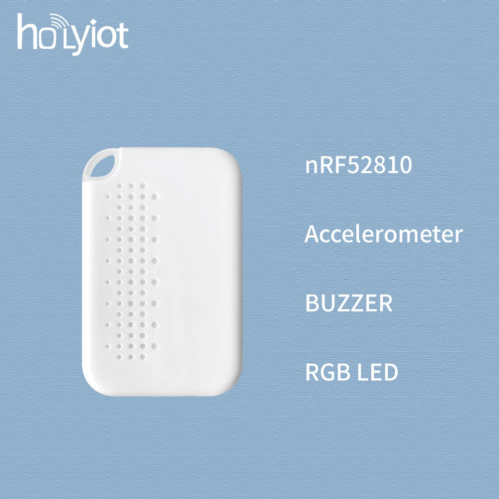 Holyiot nRF52810 beacon tag 3 axis accelerometer sensor with buzzer Bluetooth 5.0 Low Power Consumption Module eddystone ibeacon