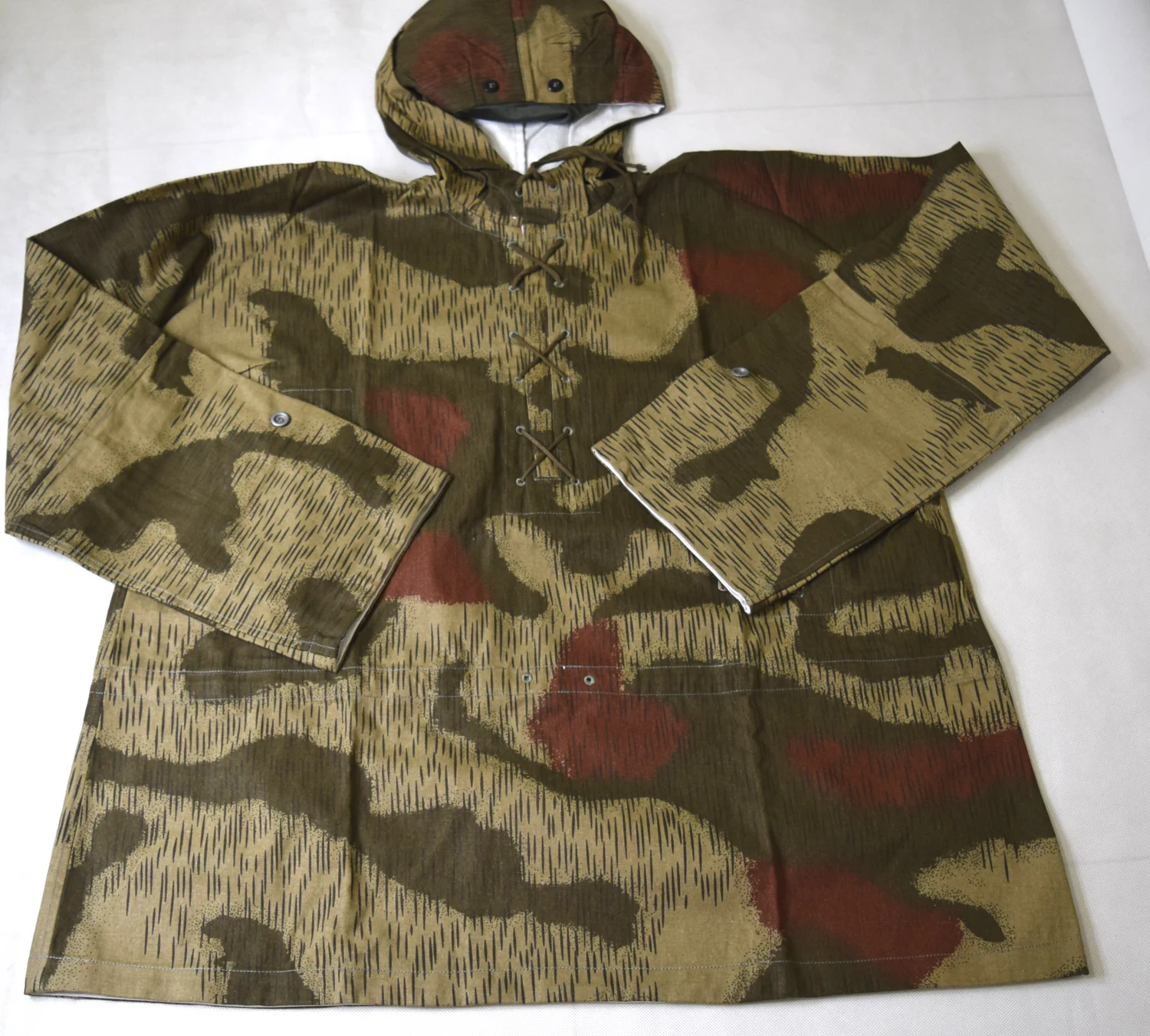 

Reversible Camouflage WWII German Tan & Water Swamp Camo Parka Sniper Smock Coat