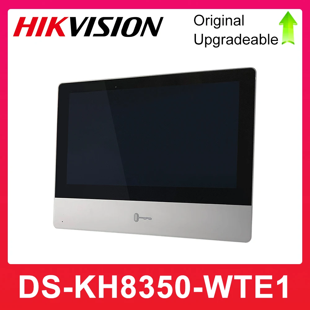 Original Hikvision DS-KH8350-WTE1 KH8 Series Indoor Station 7-inch Colorful IPS Touch Screen Indoor Monitor PoE Video Intercom