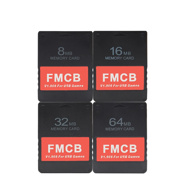 Carte mémoire de jeu FMCB V1.966, 8 Mo, 16 Mo, 32 Mo, 64 Mo, console de jeu PS2 PS1, disque dur USB, carte adaptateur de jeu vidéo rétro