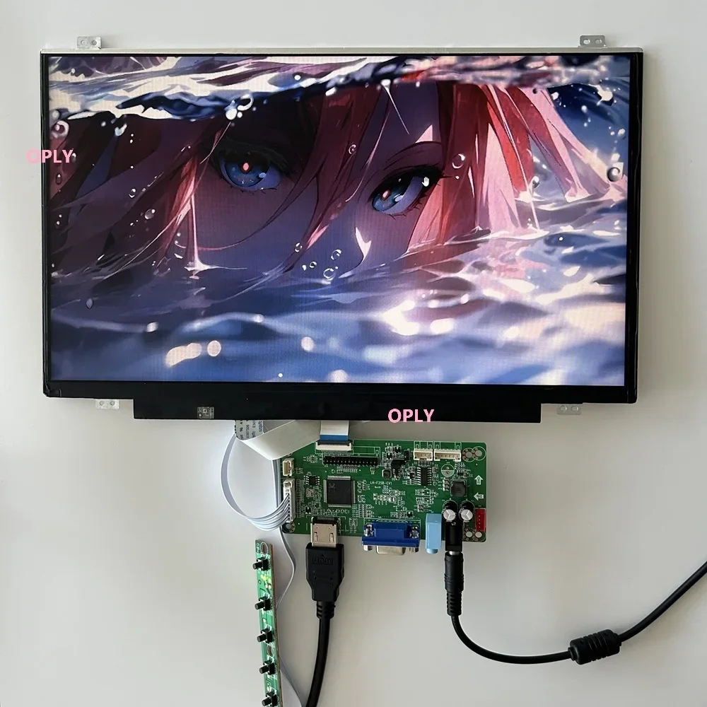 

14 дюймов 1366x768 EDP панельный монитор DIY для ПК PS X360 ноутбук малиновый + новый комплект платы контроллера VGA HDMI-совместимый