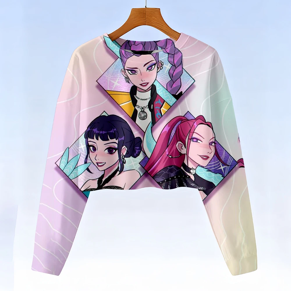 2026 Neu im modischen Stil Hoodie für Kinder, Kpop-Dämonenjäger, Kinder-Sweatshirt, süßer Tiger, Harajuku-Crop-Hoodie für Mädchen, Unisex