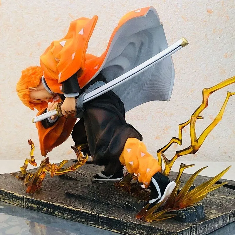 อะนิเมะร้อน24ซม.Demon Slayer รูป Tnt Hekireki Issen Agatsuma Zenitsu ตุ๊กตาขยับแขนขาได้ Pvc Figurine Collection รุ่นของเล่นของขวัญ