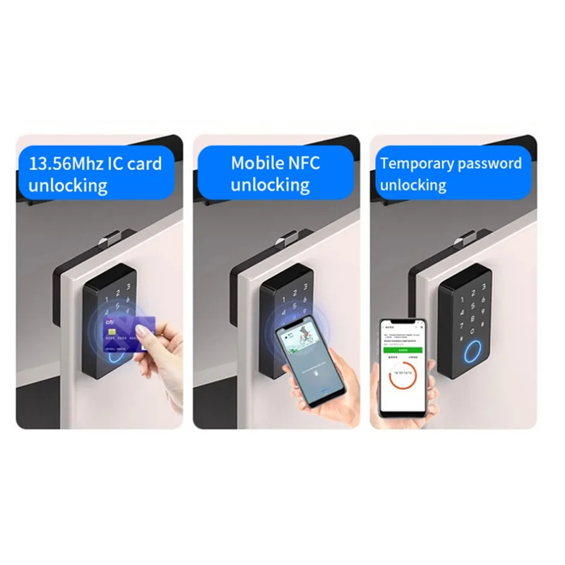 

B03B-Sensor Induction Smart Electronic Cabinet Lock Via Tuya App For Hole-Free For FURNITURE Sauna Cupboard Locker