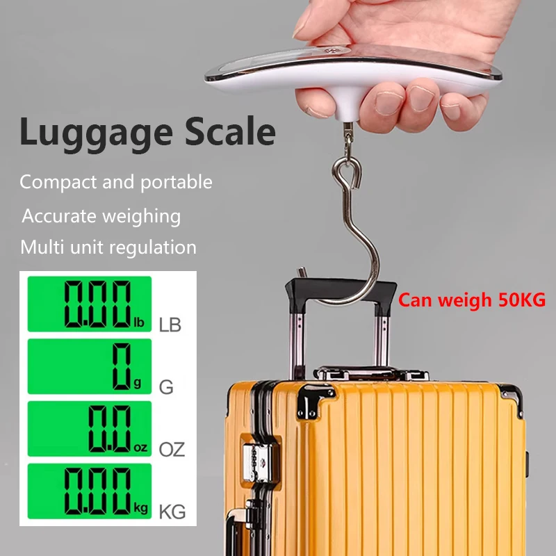 Portable Electronic Hand Luggage Digital Scale 50kg LCD Display Balance Scale Suitcase Travel Weighs Baggage Weight Tools