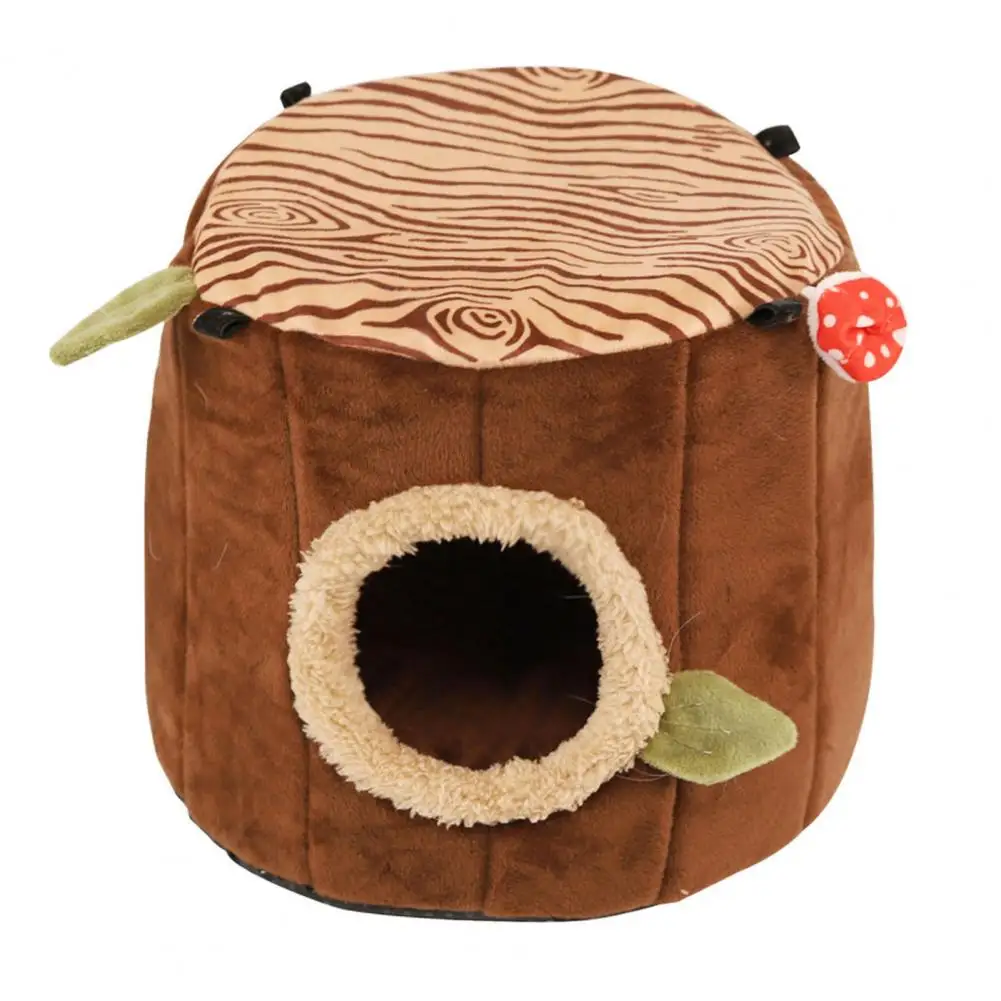 

Pet Bed for Small Durable Fabric Pet Bed Cozy Hamster Nest with Detachable Mat Spacious Hideaway for Small Pets Warm for Rabbits