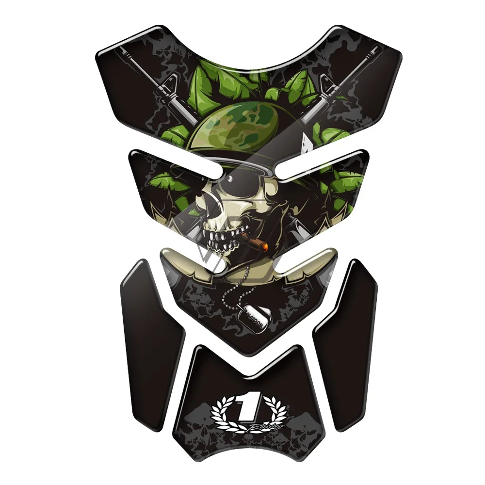 

3D полимерная наклейка на мотоцикл, защита для газового топливного бака, солдат смерти для мото