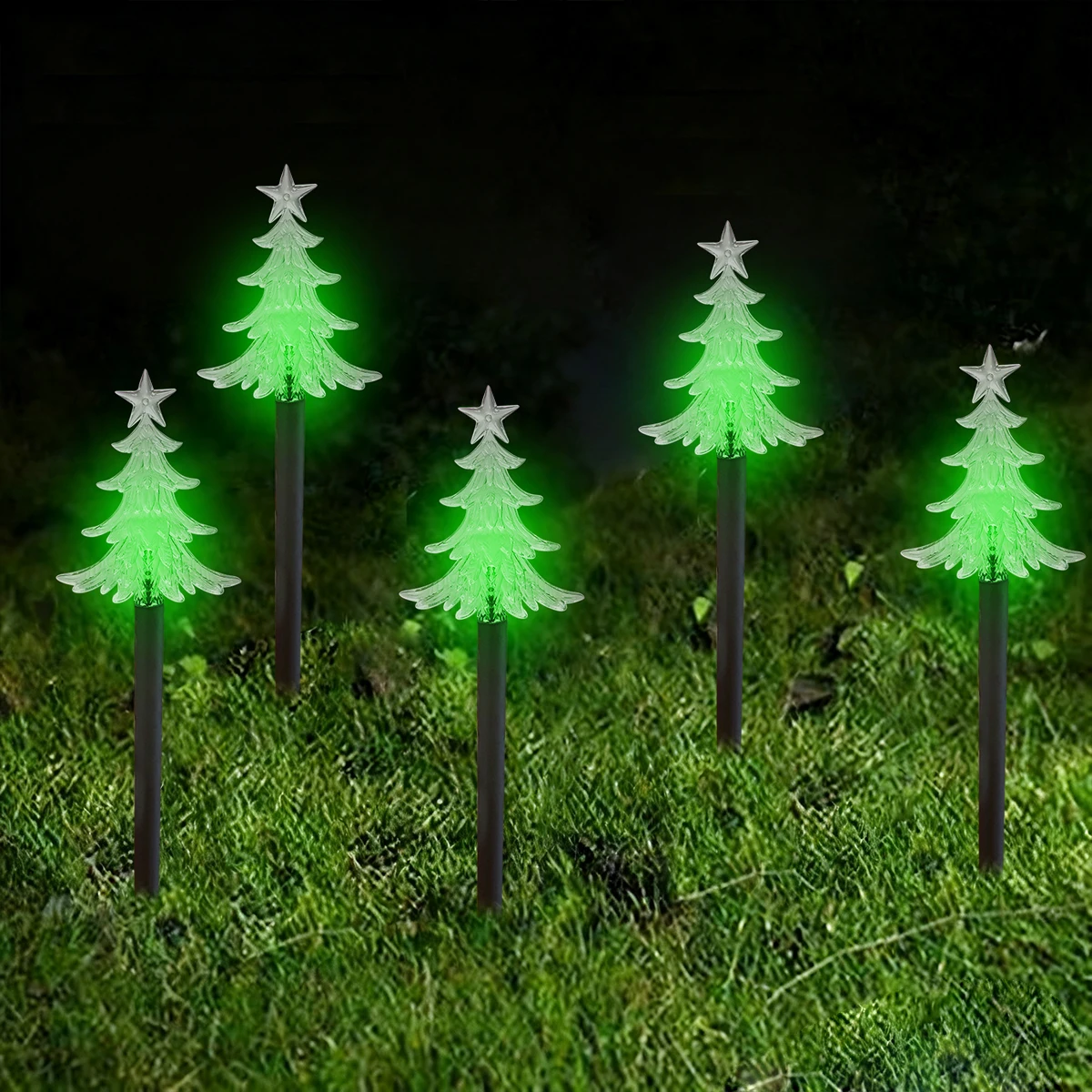 5 قطعة تعمل بالطاقة الشمسية أضواء مسار عيد الميلاد 8 طرق أضواء شجرة عيد الميلاد LED حديقة حصة أضواء للممشى ساحة الحديقة تزيين في العطلة
