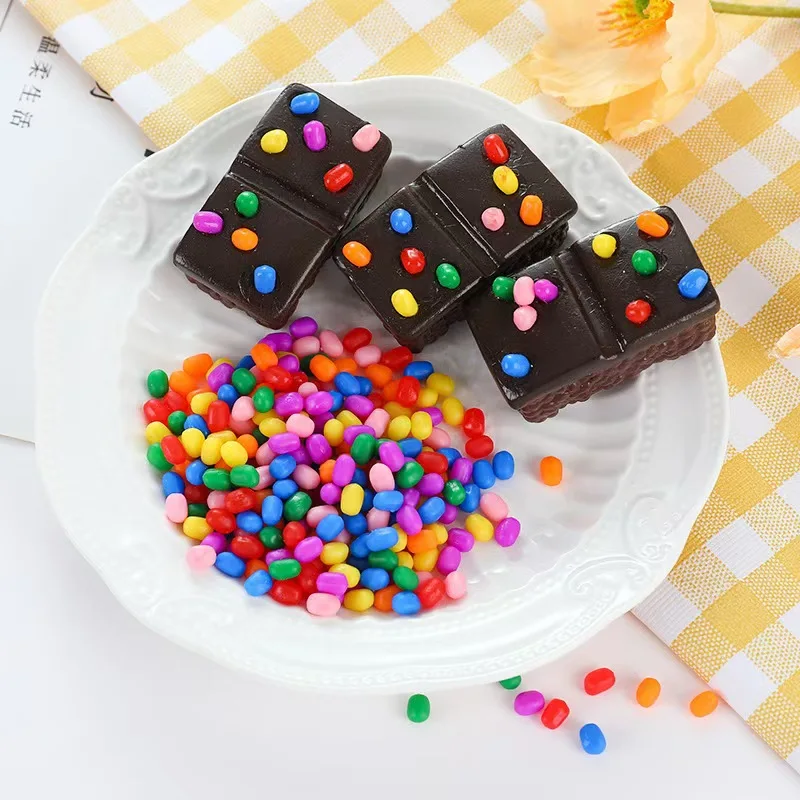 Miniaturas de cocina para niños, juguete clásico de simulación de granos de Chocolate, comida de caramelo, no comestible, 20 piezas