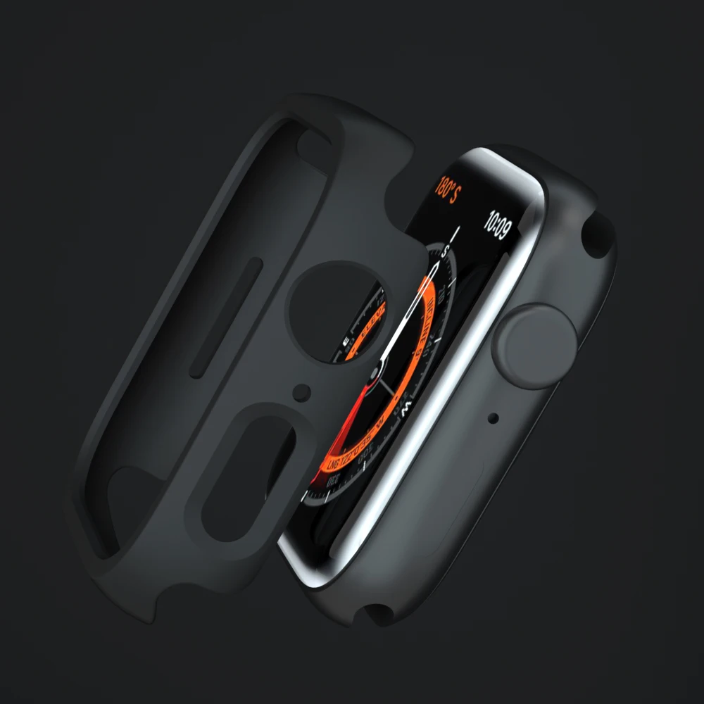 Cover for Apple Watch Case 45mm/44mm/41mm/40mm PC Bumper No Screen Protector case for iWatch Series 9/8/7/6/se/5/4 accessories