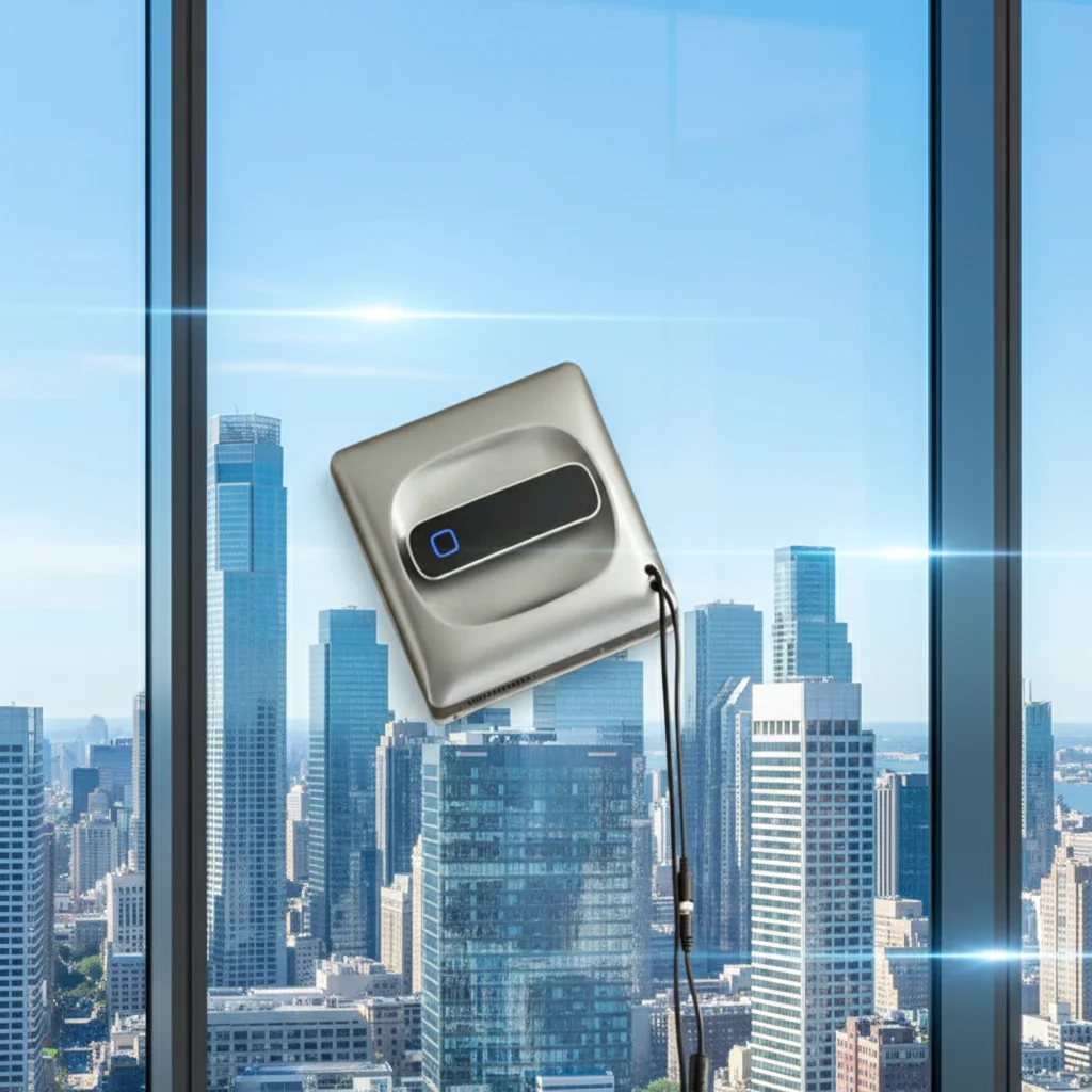 Multi-functional Smart Window Cleaner Robot for Vertical Surfaces One-touch Start Electric Window Cleaning Machine with Remote