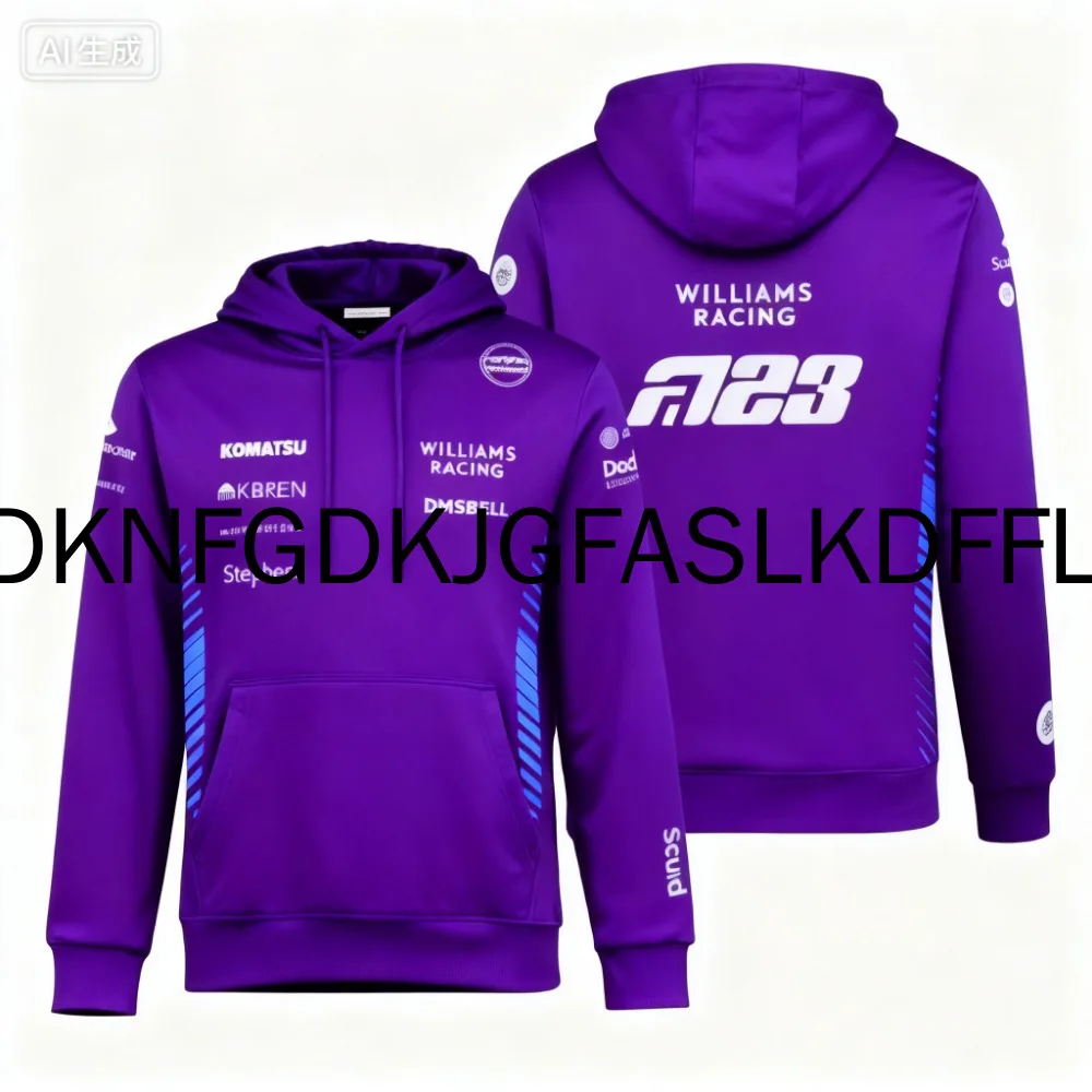 2025 الخريف/الشتاء F1 ويليامز فريق طويلة الأكمام هوديي كارلوس ساينز Firmia ألبون الذكور والإناث المشجعين ثلاثية الأبعاد مطبوعة هوديي