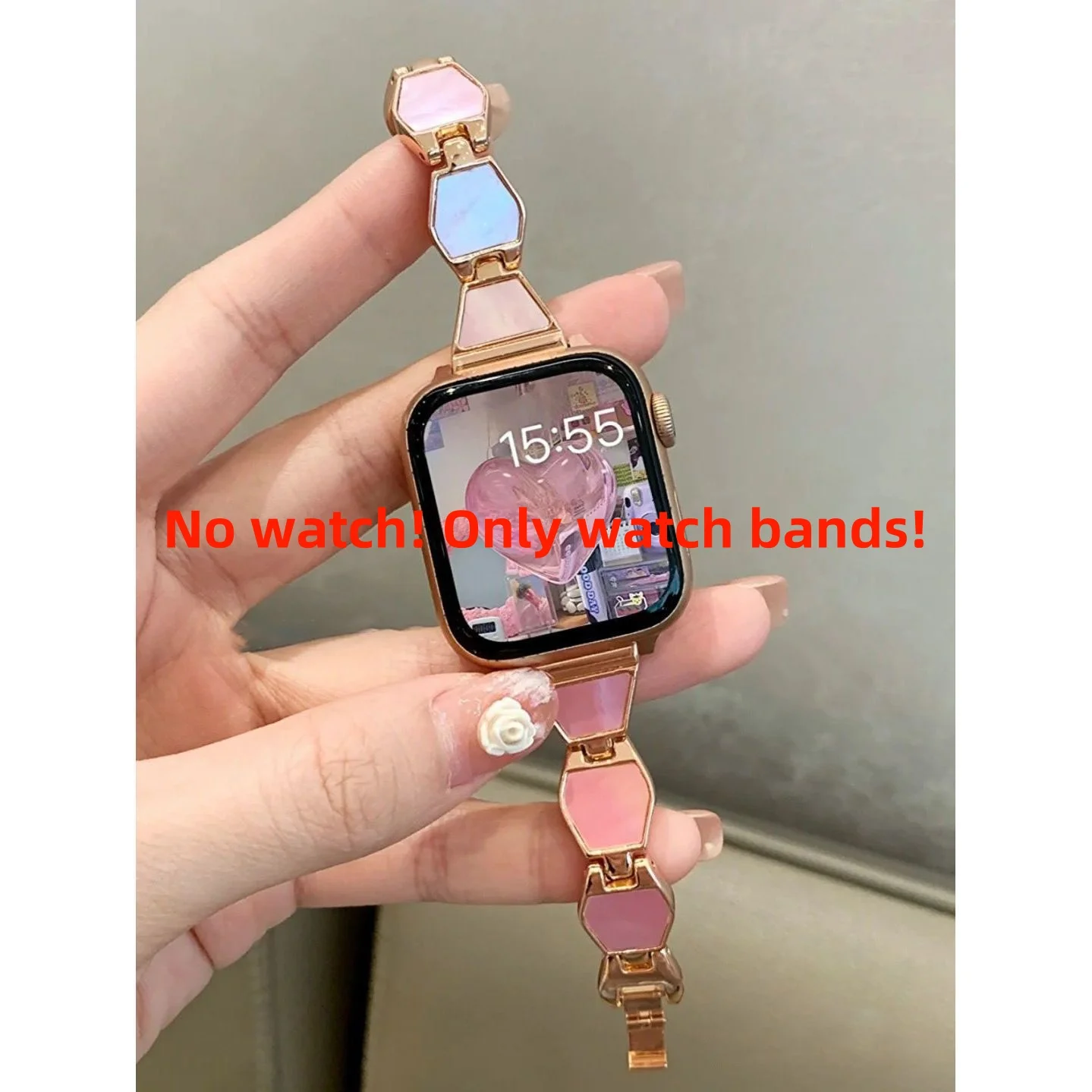 Fine metal shell chain watch band for iWatchS9 fashion watch band iWatchUltra luxury watch band iWatch 45mm beautiful watch band