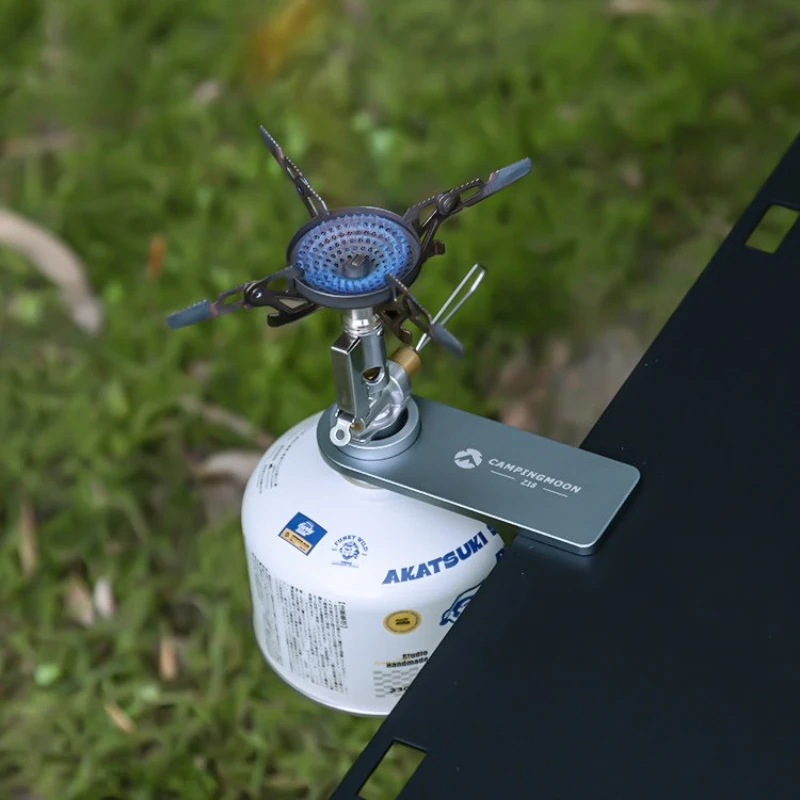 CAMPINGMOON XD-2F Portable Camping Gas Stove - Mini Outdoor Burner with Stable Voltage Output Xuanfeng Rocket Design for Card