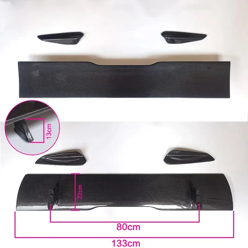 New！ Type LMP Carbon Spoiler for BMW E92 F10 F30 F22 E90 M3 M4 Universal Car Rear Trunk Wing Accessories