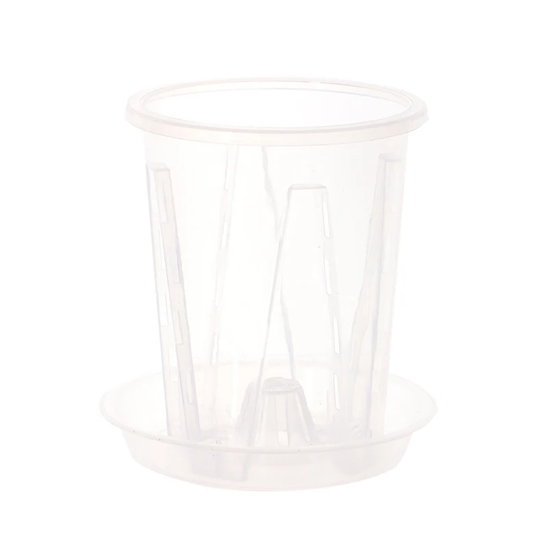 Vaso de flores transparente com controle de raiz, bandeja para plantio de orquídeas phalaenopsis com estôata, vaso de flores para decoração de jardinagem doméstica, 1 peça