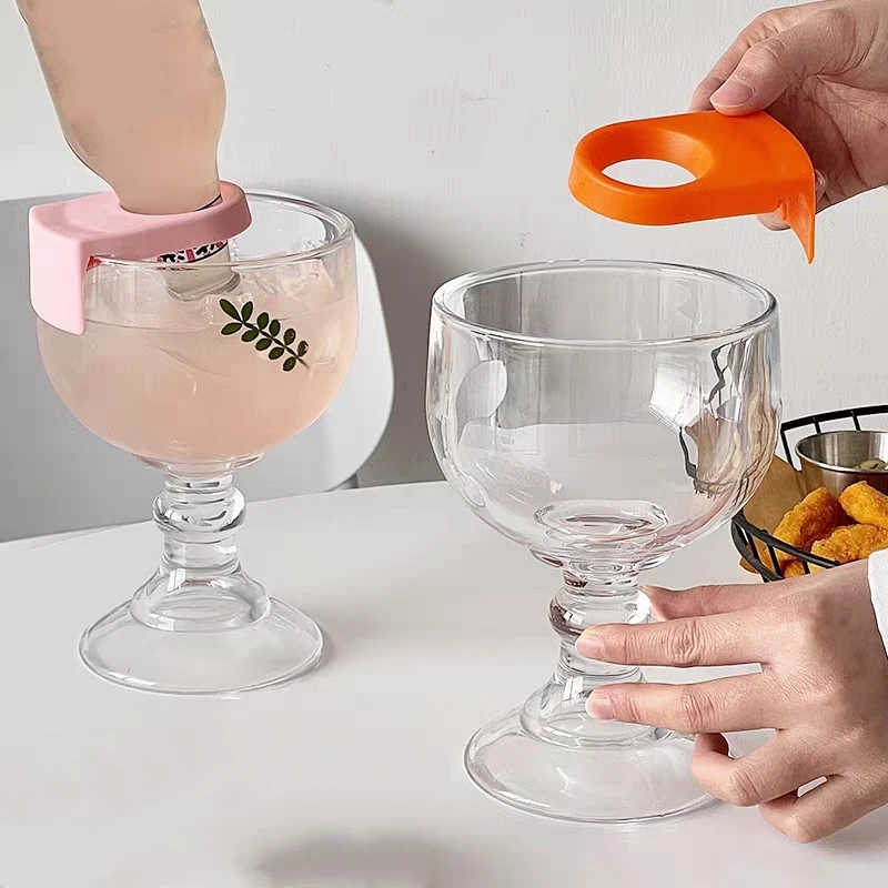 100pcs ABS Plastic Bottle Buckle Holders Drink Clips Cocktail Snaps Set for Beer Glass - Reusable Party Accessories