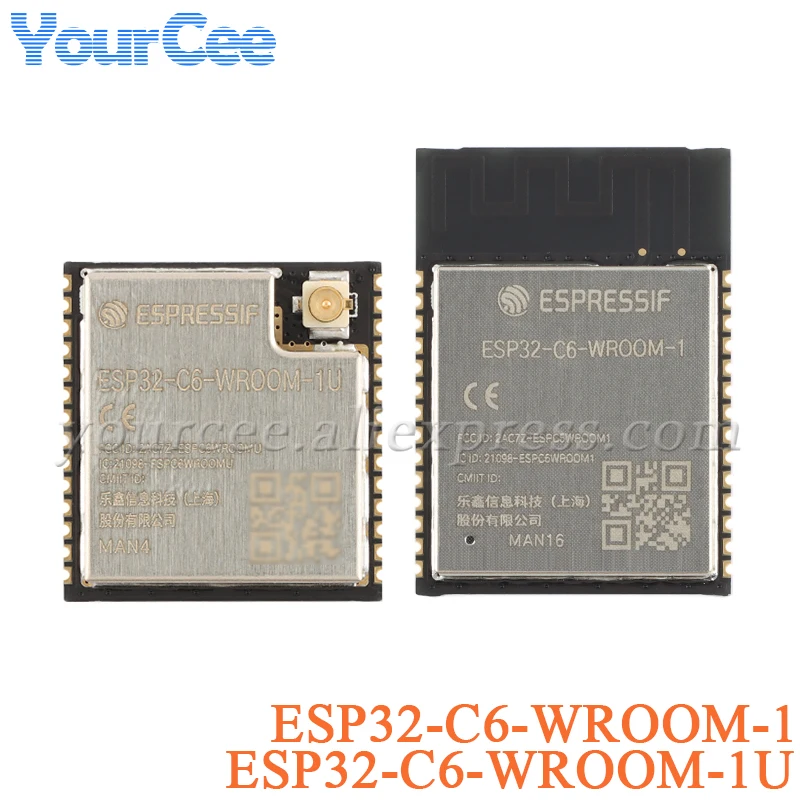 ESP32-C6-WROOM-1 N16 N8 N4 ESP32-C6-WROOM-1U ESP32-C6-MINI-1-H4 N4 2.4G Wi-Fi 6 Ble 5 Moduł bezprzewodowy Wi-Fi Zigbee 3.0 Thread SPI