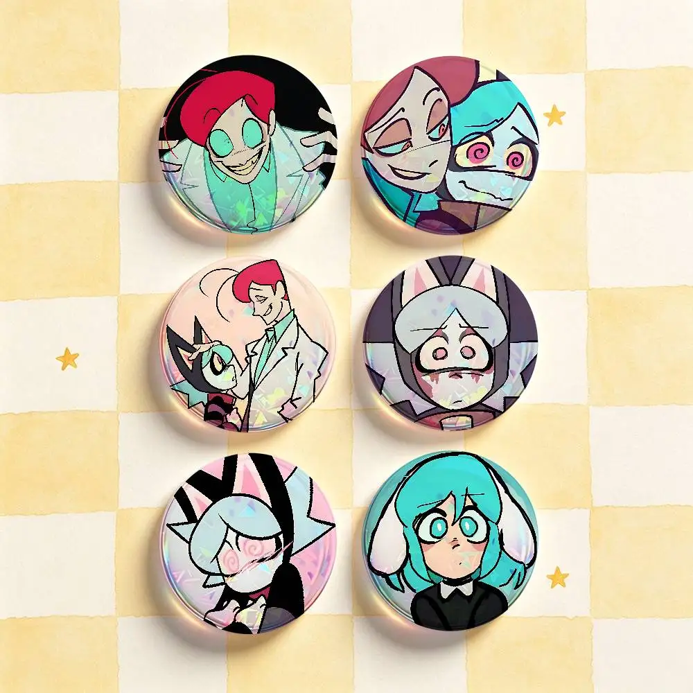 P-Psycho Cuties Badges Round Nijigen Otaku Culture IP peripheral products 58mm 44mm 32mm 75mm 25mm Mini