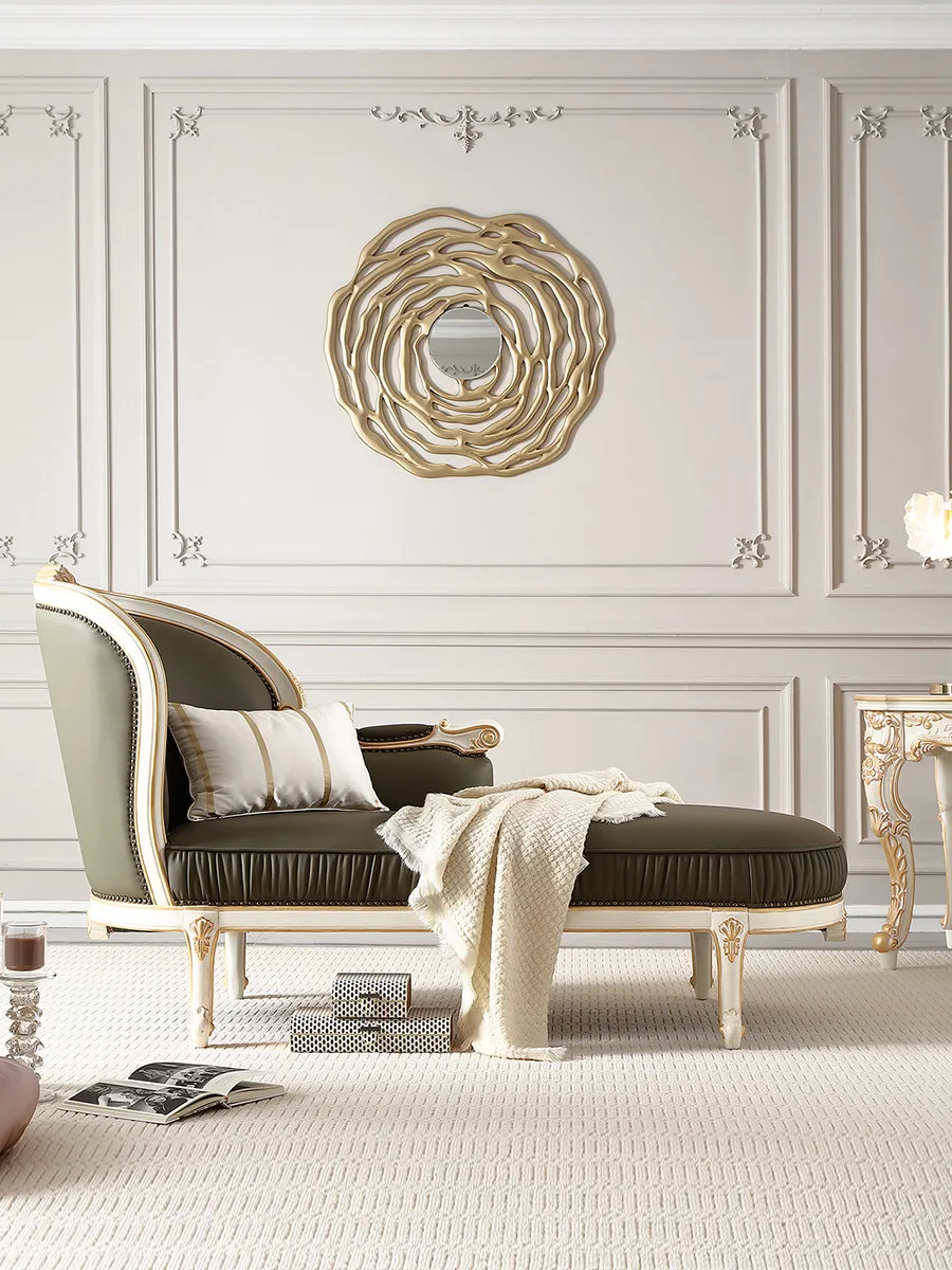 CX light luxury leather concubine sofa recliner European-style villa independent beauty couch