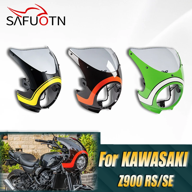 

Обтекатель фар, передний обтекатель, маска для Kawasaki Z900RS/SE 2018 2019 2020 2021 2022 2023 2024 2025, ветровое стекло