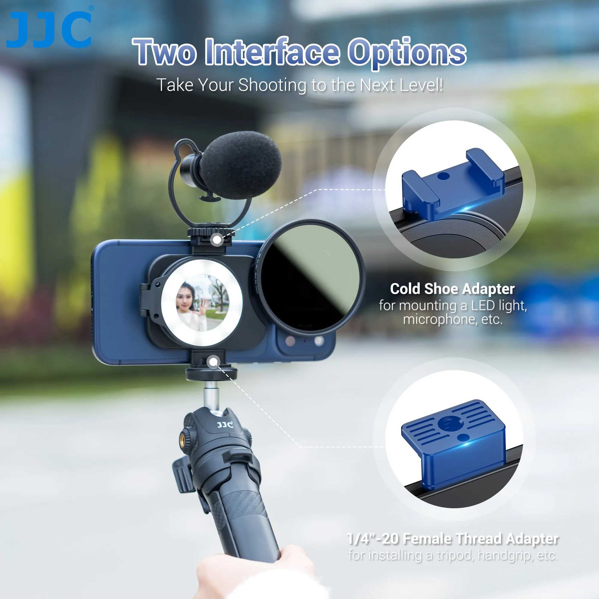 JJC 67mm Magnetic Lens Filter Adapter Kit CPL ND Lens Filter Mount Frame with Filter Pouch for iphone 17 16 15 14 Pro Max Plus