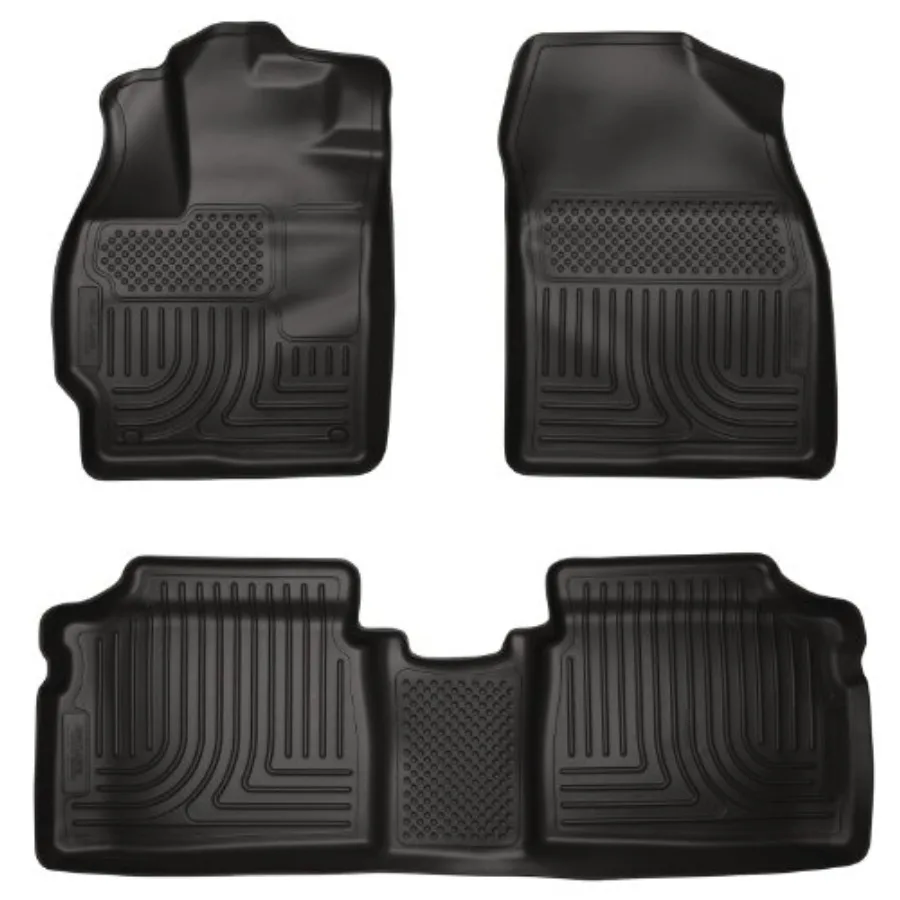

Коврики Weatherbeater для Toyota Prius 2010-2014, передний 2-й ряд, 3 шт., черные - прочная резиновая конструкция с улучшенным сцеплением