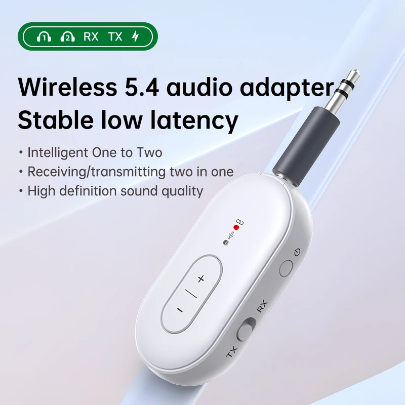 ILEPO Bluetooth 2 в 1 5,4 аудио адаптер 3,5 мм AUX стерео беспроводной передатчик приемник для ТВ автомобильный комплект динамик