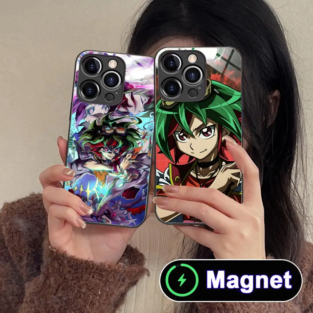 

Yugioh Yuya Sakaki Phone Case for iPhone 17 16 15 14 13 12 11 Air Pro Max Plus Mini Glass Magnet Cover