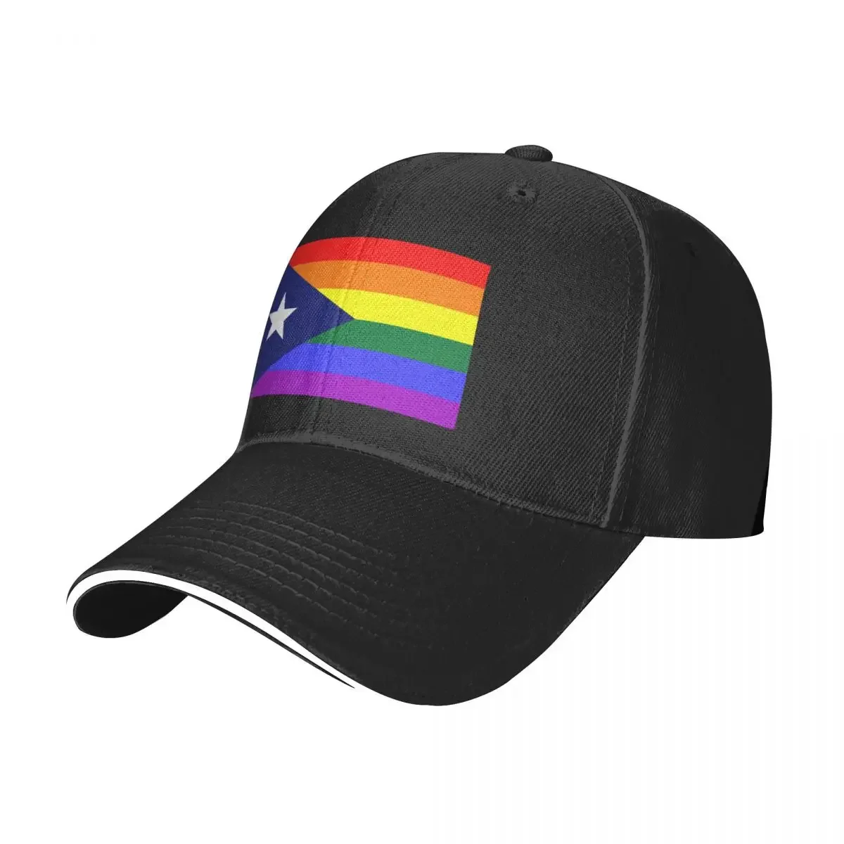 Puerto Rican Rainbow Pride Flag Baseball Cap Christmas Hat New Hat Hat Man Luxury Designer Mens Women's